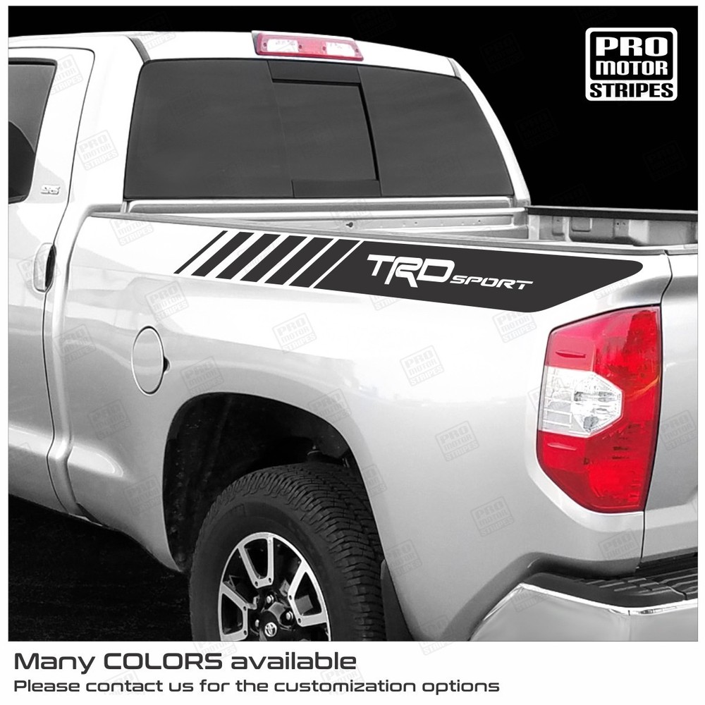 Toyota Tundra 2000-2021 Bed Side Strobe TRD Style Stripes Decals (Choose Color)