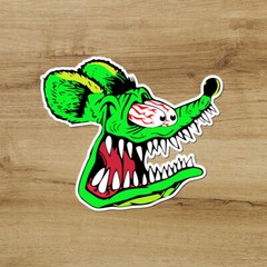 Rat Fink Hot Rod 5 inches two-pack Premium quality decal Sticker Car Window