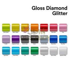 Gloss Diamond Glitter Royal Blue Sparkle Metallic Vinyl Wrap Sticker Decal Sheet