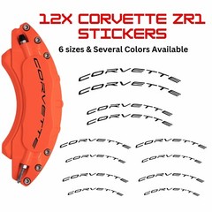 12x Corvette ZR1 Brake Caliper Decal Stickers / Car Decals / Car Stickers
