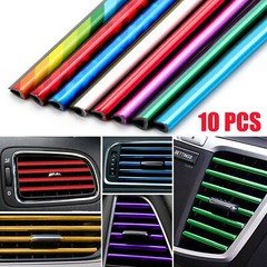10X Car Truck Air Conditioner Outlet Vent Decoration Strip Interior Accessories