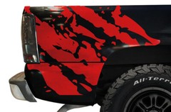 Fit For Chevrolet Silverado Car Sticker Distorted Stripe Graphics Trunk Decals