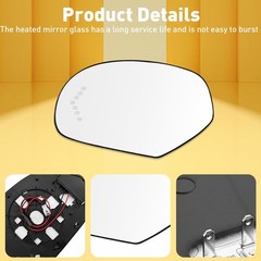 1/2Pair MIRROR TURN WITH HEATED SIGNAL LEFT RIGHT & SIDE FIT FOR CHEVY GMC CADIL