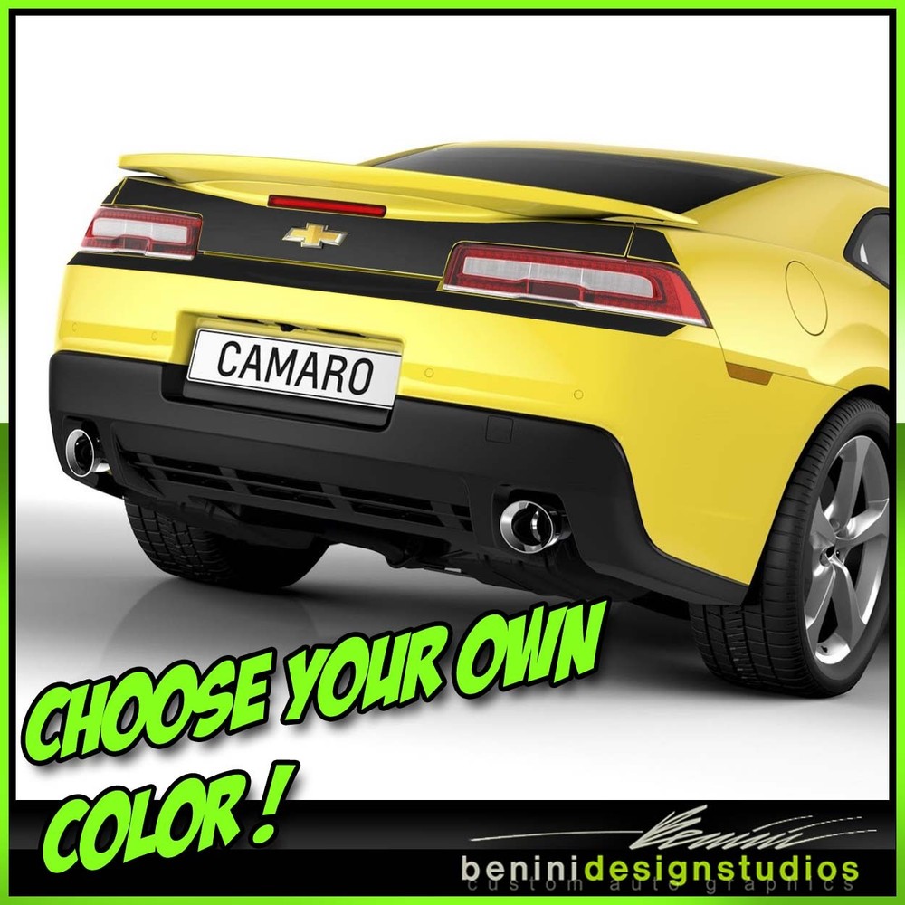 Rear Bumper Blackout Decals Fits- 2014 2015 Camaro RS SS