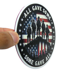 ALUMINUM All Gave Some Decal Sticker – Patriotic, Army, Military, Veteran 3.5″