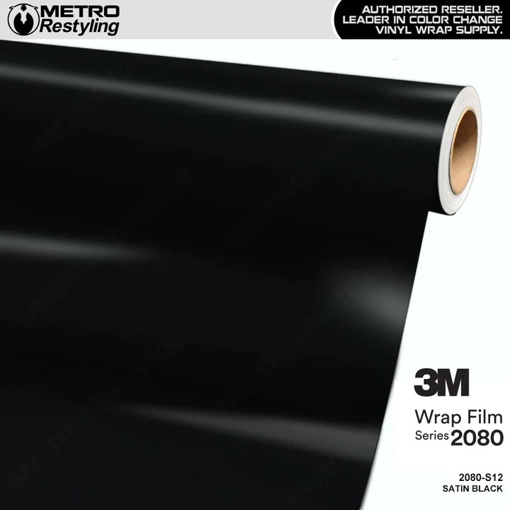 5×100 Genuine 3M 2080 Black Vinyl Vehicle Wrap Car 