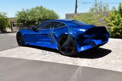 ESSMO PET Chrome Royal Blue Stretch Car Vehicle Vinyl Wrap Decal Sticker Sheet