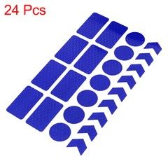 24pcs Blue Reflective Safety Warning Strip Tape for Car Bumper Reflector Sticker