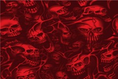 Ghost Red Skulls Graphic Decal Vinyl Bike Motorcycle Car Wrap USA 24×36 Seamless