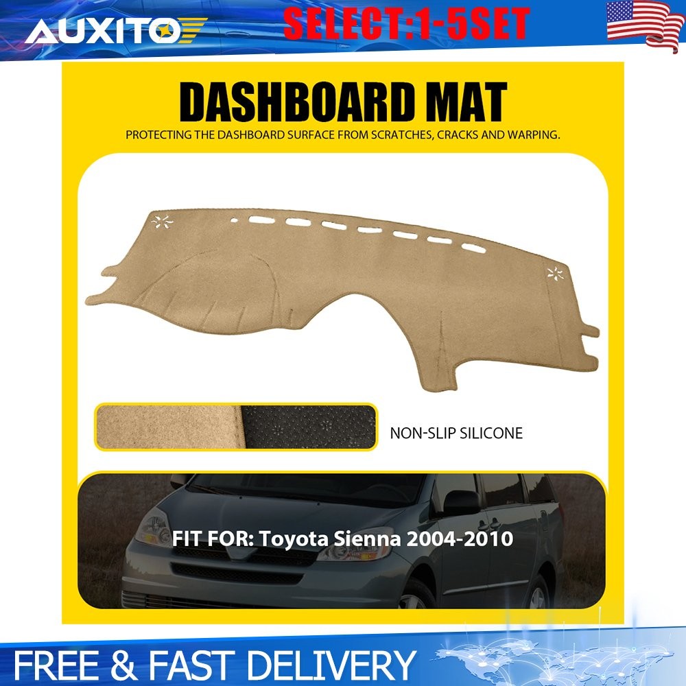 beige Mat Dash Cover for Toyota Sienna 2004 2005 06 07 Dashboard Carpet Pad 1-5X