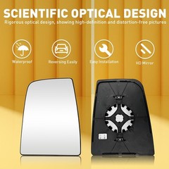 1/2Set Right Left Passenger Upper Mirror Glass for Ford 15-22 Transit T150 250 3