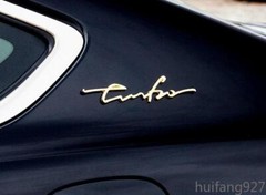 Metal 3D Turbo Car Auto Body Trunk Lid Rear Fender Badge Emblem Decals Sticker