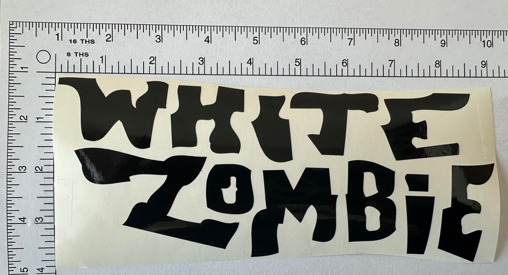 WHITE ZOMBIE Vinyl Decal Large 9” Choose Your Color – Car, Boat, Window, Tumbler