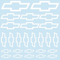 Chevy Bowtie Decal Mega Pack 26 decals – One price *Free shipping Diecut Vinyl