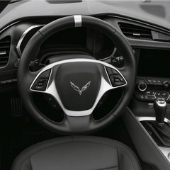 C8 Corvette BLADE SILVER STEERING WHEEL VINYL STRIPE (2 X 5 Inches)