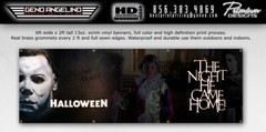 2ft x 6ft banner of Michael Meyers, HALLOWEEN