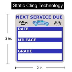 NOYOC Oil Change Stickers, Static Cling 120 Count 2×2 Inches Inches, Blue