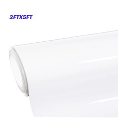 24″x60″ Ultra Gloss PET Liner White Vinyl Wrap Air Release Bubble Free 2FT x 5FT