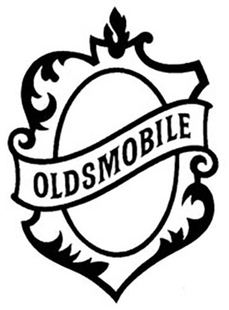BLACK 1900’s Oldsmobile Racing logo die cut vinyl decal sticker car window Auto
