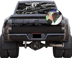Truck Back Window Graphics American Flag Eagle (P542) See Through Rear Decal