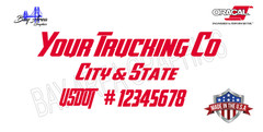 TRUCK DOOR DECALS SET X2 CUSTOM USDOT COMPANY NAME CITY STATE VINYL