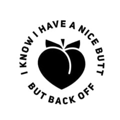 back off bumper decal rear window Vinyl Decal 14cm Black or White