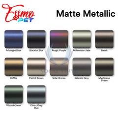 ESSMO PET Matte Metallic Blackish Blue Car Vehicle Vinyl Wrap Decal Sticker