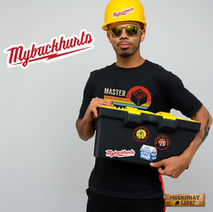 MyBackHurts 5″ Vinyl Sticker Funny Hardhat Stickers Tool Box Work Laptop Bottle