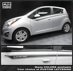 Chevrolet Spark 2013 2014 2015 Side Accent Stripes Decals (Choose Color)