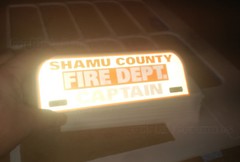 REFLECTIVE custom made Firefighter EMT FIRE License Plate frame Topper RED LINE