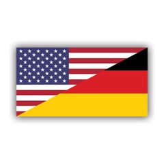 Friendship Flag USA Germany Sticker Decal – Weatherproof – american german