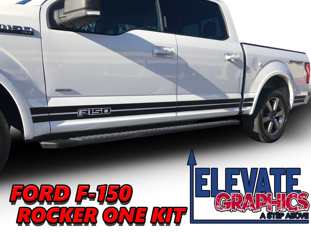For Ford F-150 Graphics Rocker One Stripes Vinyl 3M Decals Stickers 2009-2024