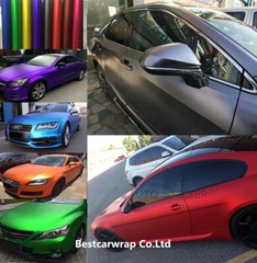 Full Roll – Metallic Satin Matte Chrome Vinyl Film Car Wrap Sticker Bubble Free