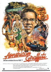 American Graffitti Movie Poster Decal Sticker, Falfa, 55 Chevy, Milner, 32 Ford
