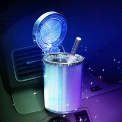 Colorful Car Ashtray with LED Light Cigar Ashtray Container Smoke Cup for Jaguar
