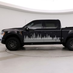 Overland Forest Woodland Off Road Truck Decal for F-150. Universal Fit.