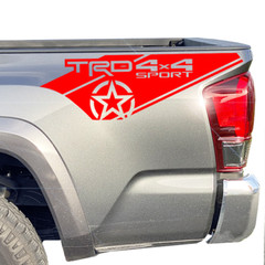 Tacoma TRD 4X4 Sport Decal Bedside Fender Truck Fit Toyota Vinyl Star Sticker