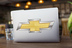 Chevy Yellow Logo Car Window Vinyl Decal Chevrolet Laptop Bumper Sticker NEW