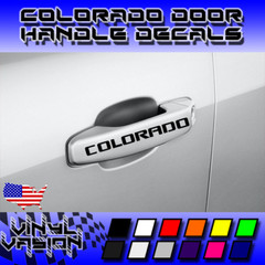 4x Colorado Door Handle Decal Sticker Chevrolet Chevy Base WT LT Z71 ZR2