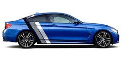 Tricolor Racing Stripe Graphics Sticker For BMW Audi VW Honda Toyota Side Decal