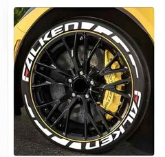 8pcs/lot Car Tire Decor Stickers Car Tuning Universal 3D Permanent PVC Joined