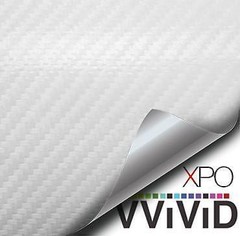 VVivid Xpo Matte White Dry Carbon Vinyl Car Wrap Film | V165