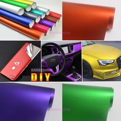 Stretch Car Satin Matte Chrome Metallic Vinyl Wrap Sticker Decal Strip Decors US