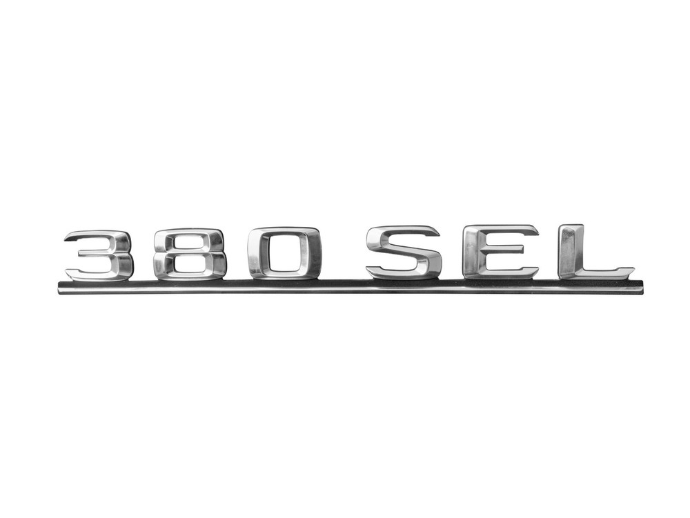 New 1981-1983 Mercedes-Benz 380SEL Silver Designation Badge *1268170415