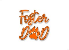 Foster MOM Paw Print 5” Script Decal Car Cat Vehicle Dog Mother Vinyl Sticker
