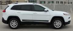 3M Vinyl Graphic Stripes BRAVE Door Rocker Decals for 2014-2021 Jeep Cherokee