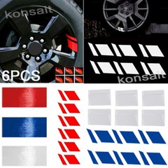 6x Reflective Sticker Car Wheel Rim Vinyl Decal Stickers Accessories For 16″-21″