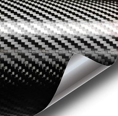 Transform Your Vehicle with 1ft x 5ft Black Carbon Fiber Vinyl Wrap Film