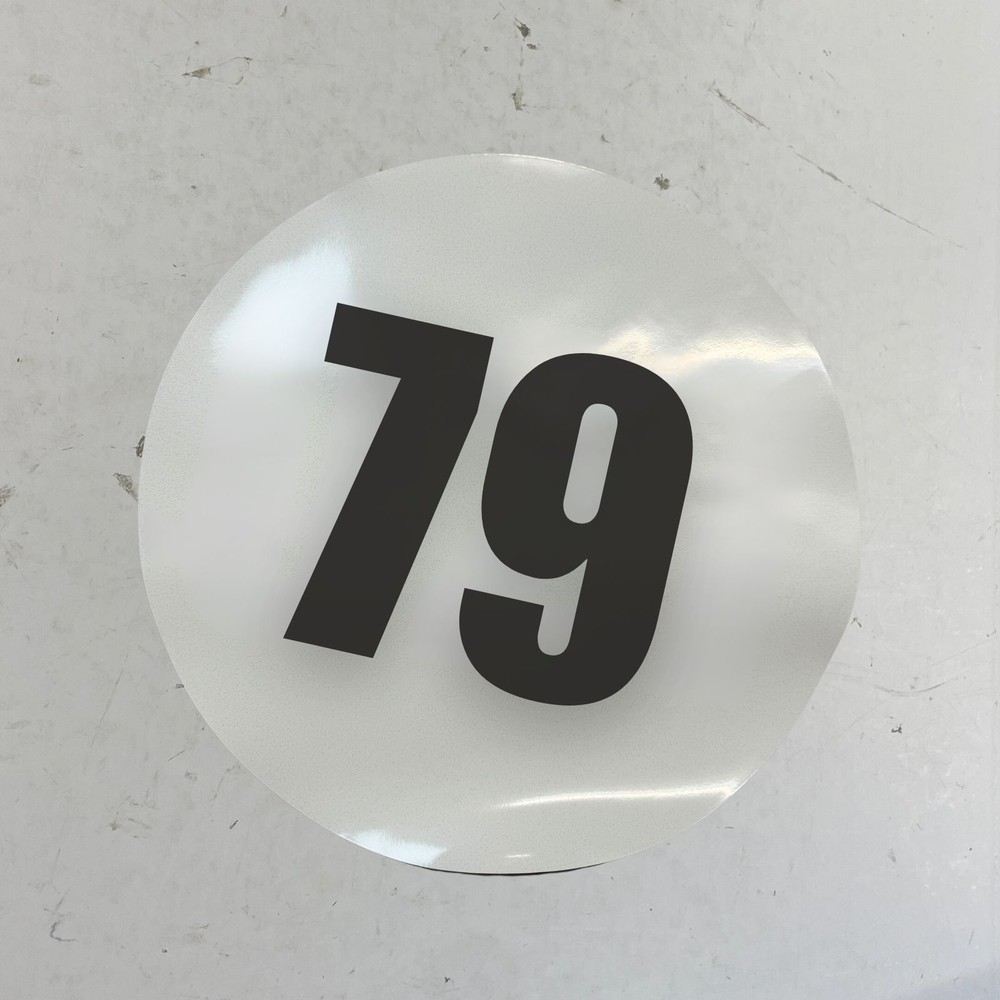 12″ Circular Round Magnetic Race Car Number 79 Magnet x2