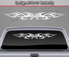 116-01 BUTTERFLY Windshield Decal Window Sticker Vinyl Graphic Butterfly Design